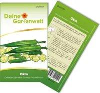 Okra Clemson Spineless Samen - Abelmoschus esculentum - Okrasamen - Gemüsesamen - Saatgut für 10 Pflanzen