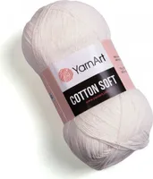 YarnArt Baumwolle Soft 01 Weiß Natur 55% Baumwolle 45%.Polyacryl, 600m/100g Garn