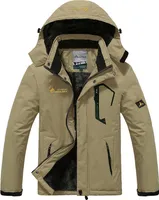 Warme Outdoor-Winterjacke, Herrenmantel mit abnehmbarer Herrenjacke mit Kapuze und Reißverschluss