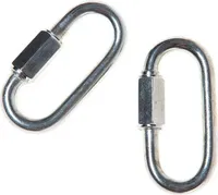 2 x Schraubverbinder Ø 6mm Karabinerhaken Kettennotglied Schraubkarabiner
