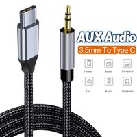 USB C Klinke 3,5mm Aux Kabel Klinkenkabel Nylon für Apple/Samsung/Xiaomi