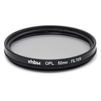 vhbw Universal Polarisationsfilter für Kamera Objektive mit 52mm Filtergewinde - Zirkularer Polfilter (CPL), Schwarz