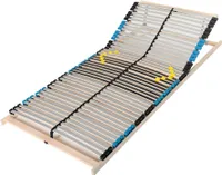Ergonomischer 7 Zonen Lattenrost 90x200, Kopfteil mehrfach verstellbar, 42 Latten, Lattenrost aus Buchenholz,  Germany, Selbstmontage,Traglast bis zu 150Kg