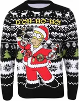 The Simpsons - Pullover für Herren/Damen Uni HE2089 (S) (Schwarz/Weiß/Rot)