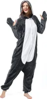 Katara 1744 -  Hai Schwarz S (145-155cm), Jumpsuit, Onesie, Karneval, Overall, Party, Karnevals-Kostüm, Verkleidung zum Fasching, Schlafanzug, Hausanzug, Jogginganzug, Cosplay, Tierkostüm für Erwachsene