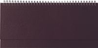 Tisch-Querkalender Balacron rot 2024 - Büro-Planer 29,7x13,5 cm - mit Registerschnitt - Tisch-Kalender - verlängerte Rückwand - 1 Woche 2 Seiten
