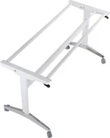 Neigbares Metallgestell des Tisches NY-A383, für Büro, Hotel, Restaurant, Maße 155x58x72 cm, weiß/chrom