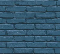 A.S. Création Steintapete Attractive Tapete in Backstein Optik Vliestapete blau 10,05 m x 0,53 m