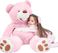 Gustaw Teddybär Groß XXL (Rosa, 130cm) Amigo - Plüschbär, Kuschelbär XXL Plüschtier, Stofftier, Plüschtier Kuscheltier Giant Teddy.