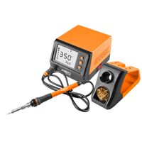 NEO TOOLS Lötstation, Leistung 60W, Temperaturregelung von 180-480°C, Genauigkeit +/- 2°C, LCD-Display, automatische Abschaltfunktion, Passwortschutz, austauschbarer Lötkolben, Ständer