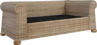 sofa 2-osobowa z poduszkami z naturalnego rattanu