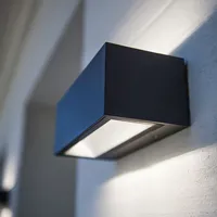 Lutec LED Außenwandleuchte Gemini anthrazit Up- & Downlight