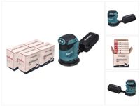 Makita DBO 180 Z Akku Exzenterschleifer 18 V 125 mm + 4x Toolbrothers TURTLE Schleifset - ohne Akku, ohne Ladegerät