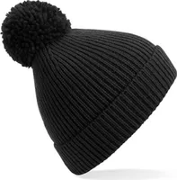 Beechfield Engineered Knit Ribbed Pom Pom Beanie