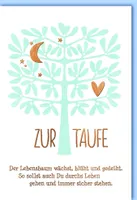 Taufe - Glückwunschkarte im Format 11,5 x 17 cm mit Umschlag - Zur