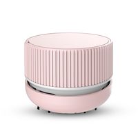 Tischstaubsauger, Mini Staubsauger Schreibtisch, USB Wiederaufladbar Tischsauger Drehbarer Tischsauger für Schule, Büro, Zuhause,Rosa