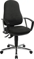 Topstar Bürostuhl Support® P Deluxe, 8179AG22 Stoff anthrazit, Gestell chrom