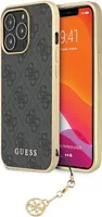 Pouzdro Guess GUHCP14LGF4GGR pro iPhone 14 Pro 6,1palcový šedý šedý Hard 4G Charms Collection