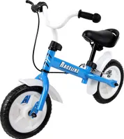 Spielwerk® Kinder Laufrad Höhenverstellbar Bremse Lenkrad ab 2-5 Jahre Fahrrad 10 Zoll PolyurethanReifen Lauflernrad Sattel Gummigriffe Balance Bike Blau