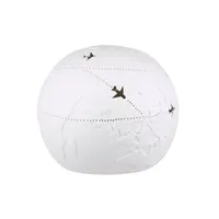 Gilde Lampe Kugel "Weltenbummler" weiß Fassung E14, max. 25 Watt, 220-240V H: 16 cm Ø 18 cm 32165