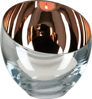 Fink Teelichthalter Candy braun Glas Höhe 11 cm