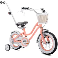 Rower dla dziewczynki 12 cali Pchacz kółka boczne Heart Bike morelowy