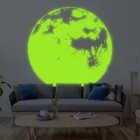 Im Dunkeln leuchtender Mond-Wandaufkleber – leuchtender Deckenaufkleber für Kinderzimmer, Schlafzimmer, das Lichtdekor – 47 x 47