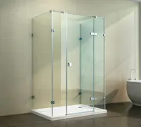 Glasdusche Isar Set Klarglas  Größe:140 x 80 x 190 cm  Duschtasse:mit Duschtasse und Ablauf