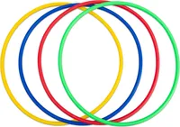 Betzold Sport Gymnastik-Reifen Ø 80 cm - Hula-Hoop Reifen Kinder, 4 Stück