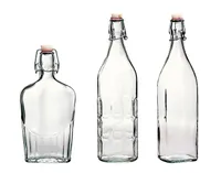 Glasflasche Fiaschetta mit Bügelverschluss 0,25 Liter
