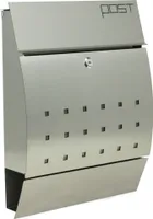 Zelsius Edelstahl Wandbriefkasten Berber, Briefkasten mit Zeitungsfach
