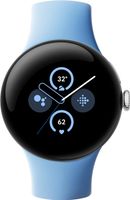 Pixel Watch 2, WiFi, Aluminiumgehäuse in Polished Silver / Sportarmband in Bay Smartwatch