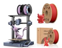 Creality 3D CR-10 SE 3D Drucker, Hotend mit 60W-Keramik-Heizung+2 Rollen PLA Filament(Rot)