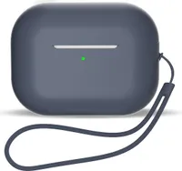 Silikónové puzdro pre AirPods 1 / AirPods 2 + šnúrka na zápästie - modré