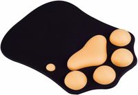 Mauspad mit Gelkissen - Ergonomisch Mauspad mit Handgelenkauflage - Mousepad mit Handauflage für Schreibtisch PC Zubehör Dekor - Schwarz