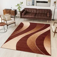 Koberec Obývacia izba Spálňa Krátky vlas Moderný dizajn Vlny Pruhy Hnedá Béžová Krémová Svetlá škvrnitá Jedáleň Izba pre hostí  60 x 100 cm
