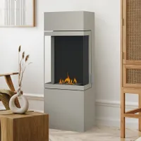 Noble Flame LASSO [geschlossener Ethanolkamin]: Seidengrau