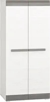 Kleiderschrank in Schneekiefer Nb. mit Absetzungen in Grau BENEVENTO-131, B/H/T ca. 92/202/65 cm