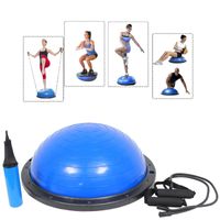 Balancetrainer Yoga Gymnastik Balance Half Ball blau Trainingsball Fitnessball ø 60cm
