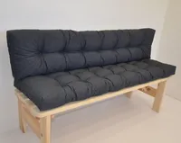 Premium Kissen / Polster für Gartenbank / Bankkissen 150 cm Colore antracite ( anthrazit )