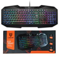 Gaming-Tastatur KX 356C 1,5m kabelgebunden, USB, QWERTZ, RGB-Beleuchtung Schwarz