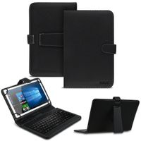 Tastatur Tasche ODYS Space One 10 / SE Keyboard Tablet Hülle QWERTZ Schutzhülle, Farben:Schwarz