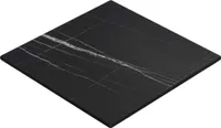 COMPACT | Gastro HPL Tischplatte | B:T 60 x 60 cm | Schwarz-Marmor | Quadratisch | Gastro HPL Tischplatte