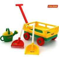 WADER Handwagen Schlümpfe Kinder Spielzeug Anhänger Kinderspielzeug Bollerwagen 