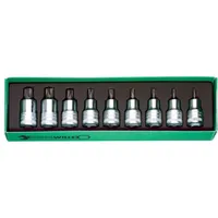 Schraubendrehereinsatz 9-teilig 1/2 Zoll T 20 / T