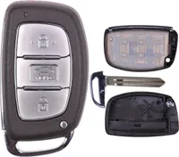 Auto Schlüssel Gehäuse Smartkey 3 Tasten kompatibel mit Hyundai i20 i10 ix25 Tucson Santa Fe Accent