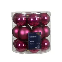 Weihnachtskugeln Glas 4cm 18 Stück - Granatapfel