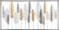 Wanddekoration "Blätter" - Metall 134 × 68 cm - Atmosphera créateur d'intérieur