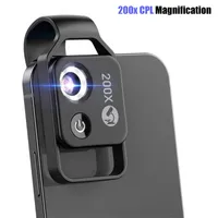 200X CPL Telefonmikroskop mit LED-Licht für Mobiltelefone für iPhone Android