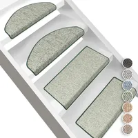 Step Mat Sabang Sisal Optics Odolný a trvanlivý koberec Step Indoor Green 19 x 56 cm Semi-Circular